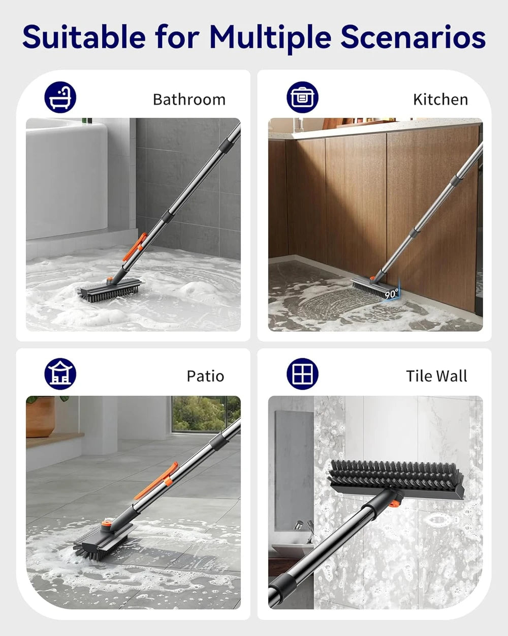 Helpx Adjustable Floor Scrubber
